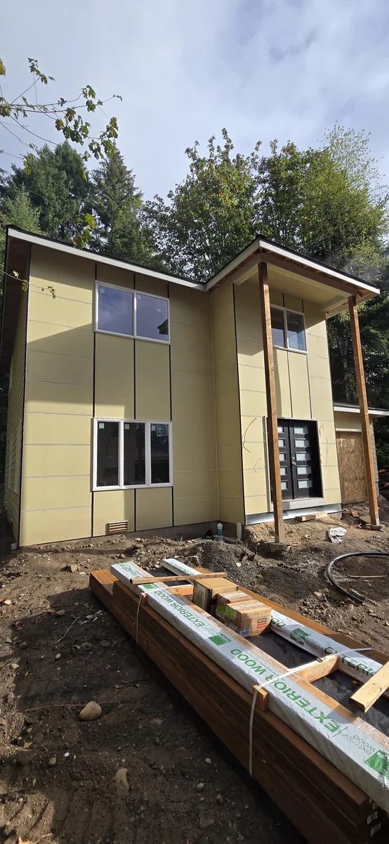 Exterior siding and trim detail example