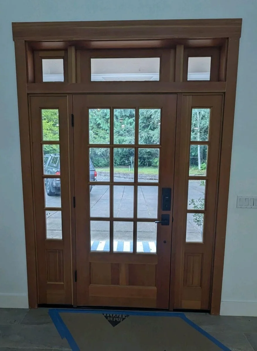 Interior door finish example
